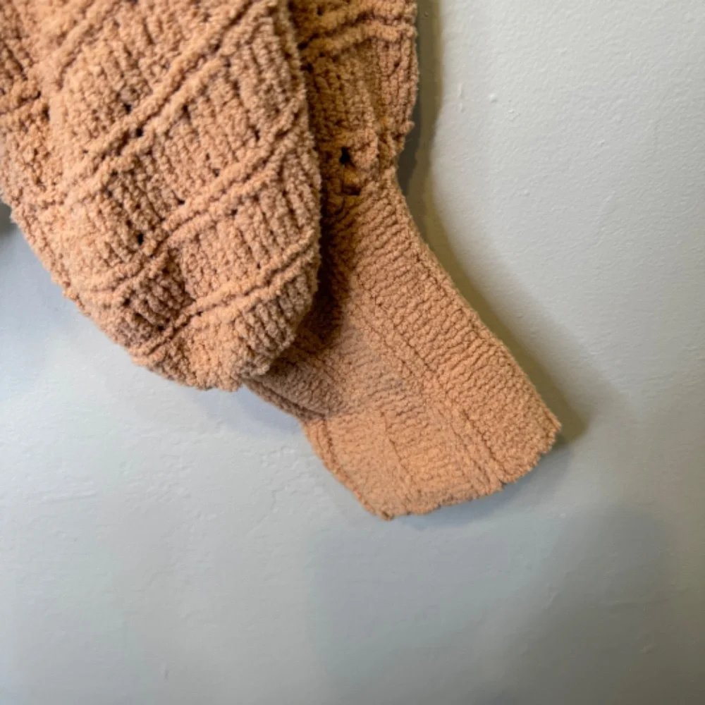 FP | Be Yours Chunky Open Knit Cowl Neck Long Dolman Sleeve Slouchy Sweater - Picture 11 of 14